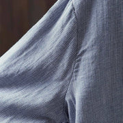 Buddha Stones Fall Small Plaid Button Down Ruffle Collar Long Sleeve Women's Cotton Shirt - image 8