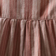 Buddha Stones Fall Vertical Stripes Button Down Stand Collar Long Sleeve Women's Cotton Shirt - image 19