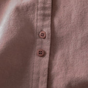 Buddha Stones Fall Solid Color Button Down Stand Collar Long Sleeve Women's Cotton Shirt - image 11