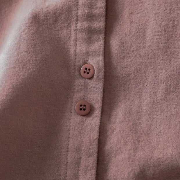 Buddha Stones Fall Solid Color Button Down Stand Collar Long Sleeve Women's Cotton Shirt - image 11