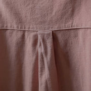 Buddha Stones Fall Solid Color Button Down Stand Collar Long Sleeve Women's Cotton Shirt - image 9