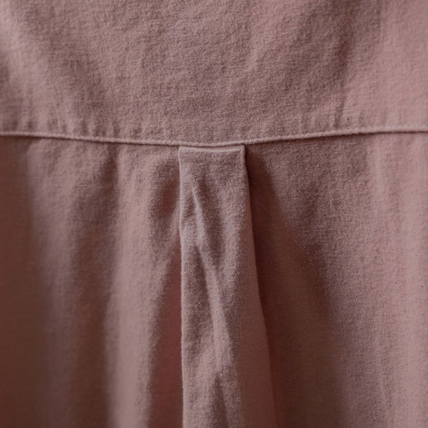 Buddha Stones Fall Solid Color Button Down Stand Collar Long Sleeve Women's Cotton Shirt - image 9