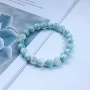 Buddha Stones Natural Larimar Wisdom Confidence Bracelet - Grade B - 14mm(Wrist Circumference 14-16cm) - image 10