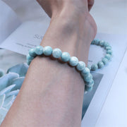 Buddha Stones Natural Larimar Wisdom Confidence Bracelet - image 17