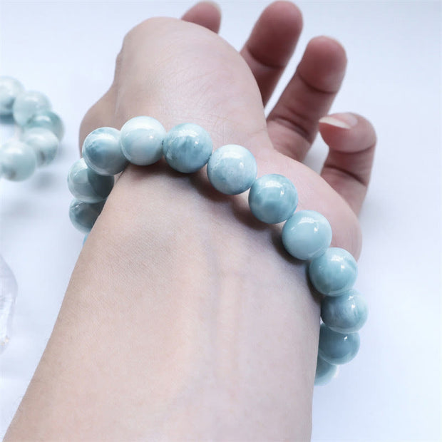 Buddha Stones Natural Larimar Wisdom Confidence Bracelet - image 8
