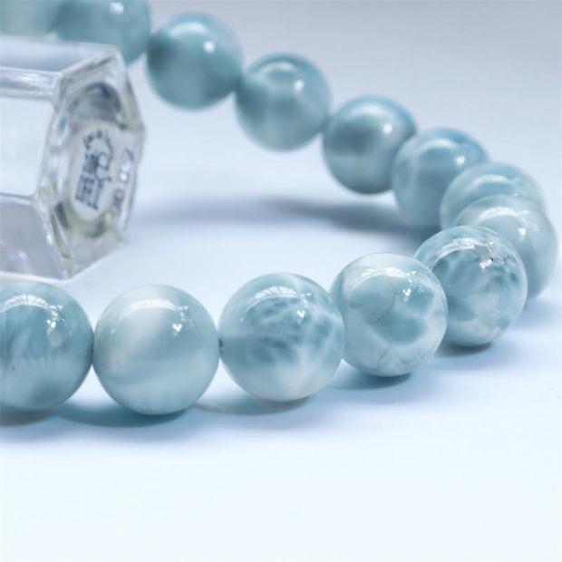 Buddha Stones Natural Larimar Wisdom Confidence Bracelet - image 6