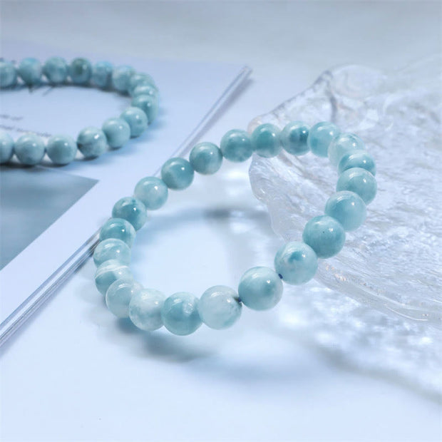 Buddha Stones Natural Larimar Wisdom Confidence Bracelet - image 12