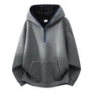 Buddha Stones Fall Winter Zipper Design Fleece Lined Long Sleeve Cotton Men's Hoodie - LightGrey - US/UK/AU42，EU52 (3XL) - image 0