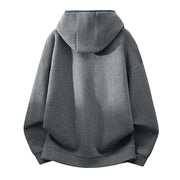 Buddha Stones Fall Winter Zipper Design Fleece Lined Long Sleeve Cotton Men's Hoodie - image 1