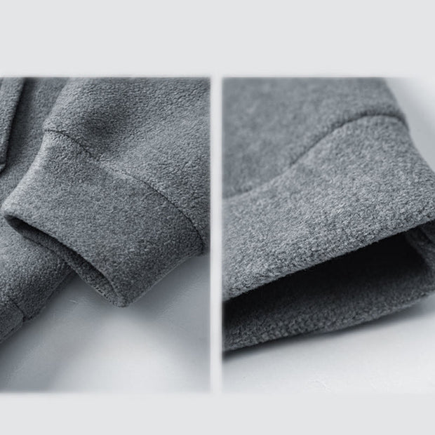 Buddha Stones Fall Winter Zipper Design Fleece Lined Long Sleeve Cotton Men's Hoodie - image 9