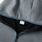 Buddha Stones Fall Winter Zipper Design Fleece Lined Long Sleeve Cotton Men's Hoodie - image 2