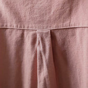 Buddha Stones Fall Solid Color Button Down Stand Collar Long Sleeve Women's Cotton Shirt - image 9