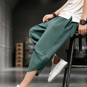 Buddha Stones Summer Solid Men's Cropped Pants With Pockets - image 14