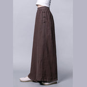 Buddha Stones Casual Frog-Button High Waist Wide Leg Pants With Pockets - image 11