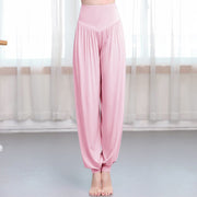 Buddha Stones Plain Color Loose Modal Yoga Dance Harem Pants - LightPink - US12，UK/AU16，EU44 (3XL) - image 10