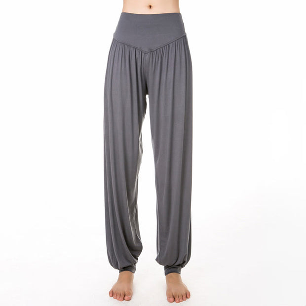 Buddha Stones Plain Color Loose Modal Yoga Dance Harem Pants - image 16