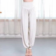 Buddha Stones Plain Color Loose Modal Yoga Dance Harem Pants - White - US12，UK/AU16，EU44 (3XL) - image 17