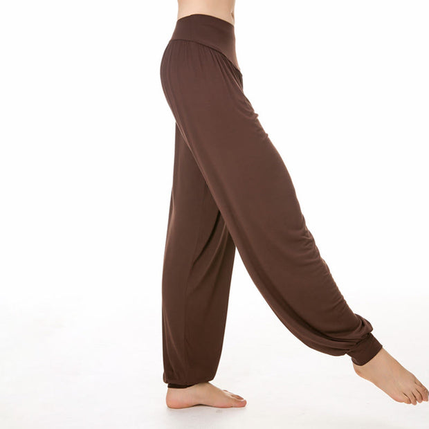 Buddha Stones Plain Color Loose Modal Yoga Dance Harem Pants - image 21