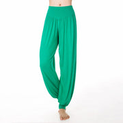 Buddha Stones Plain Color Loose Modal Yoga Dance Harem Pants - MediumSpringGreen - US12，UK/AU16，EU44 (3XL) - image 25