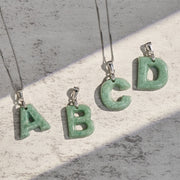 Buddha Stones "May You Find Your Own Meaning" Natural A-Z Letter Jade Titanium Steel Chain 925 Sterling Silver Chain Necklace Includes Gift Message Card - image 207