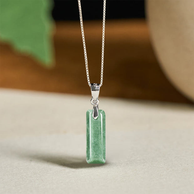 Buddha Stones "May You Find Your Own Meaning" Natural A-Z Letter Jade Titanium Steel Chain 925 Sterling Silver Chain Necklace Includes Gift Message Card - image 154