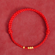 Buddha Stones "Blessings for Clear Connections" 925 Sterling Silver Plated Gold Beads Red String Bracelet Includes Gift Message Card - image 5