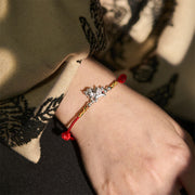 Buddha Stones "All the Best for Fortune and Protection" 925 Sterling Silver Year Of The Horse String Bracelet Includes Gift Message Card - image 10