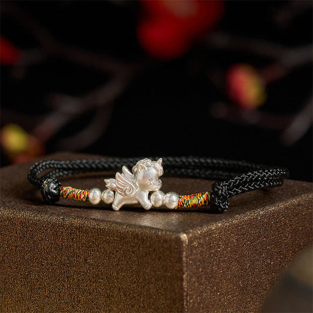 Buddha Stones 925 Sterling Silver Year Of The Horse Prosperity String Bracelet - image 15