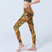 Buddha Stones Gorgeous Fairy Cloud Pattern Pattern Print Gym Leggings Women's Yoga Pants - image 2