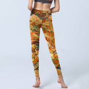 Buddha Stones Gorgeous Fairy Cloud Pattern Pattern Print Gym Leggings Women's Yoga Pants - image 6