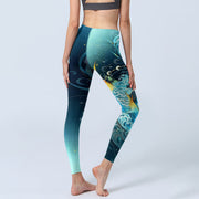 Buddha Stones Dreamy Lively Phoenix Cloud Pattern Print Gym Leggings Women's Yoga Pants - image 4