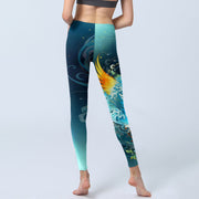 Buddha Stones Dreamy Lively Phoenix Cloud Pattern Print Gym Leggings Women's Yoga Pants - image 6