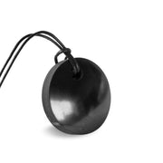 Buddha Stones Geometric Round Authentic Shungite Stone Rope Inner Strength Necklace Pendant - image 0