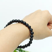 Buddha Stones Round Authentic Shungite Stone Inner Strength Beaded Bracelet - image 2