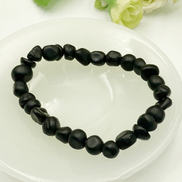 Buddha Stones 8mm Natural Authentic Shungite Stone Protection Beaded Bracelet - image 6
