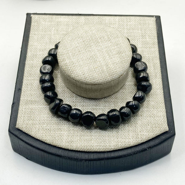 Buddha Stones 8mm Natural Authentic Shungite Stone Protection Beaded Bracelet - image 10