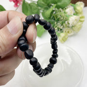 Buddha Stones 8mm Natural Authentic Shungite Stone Protection Beaded Bracelet - image 8