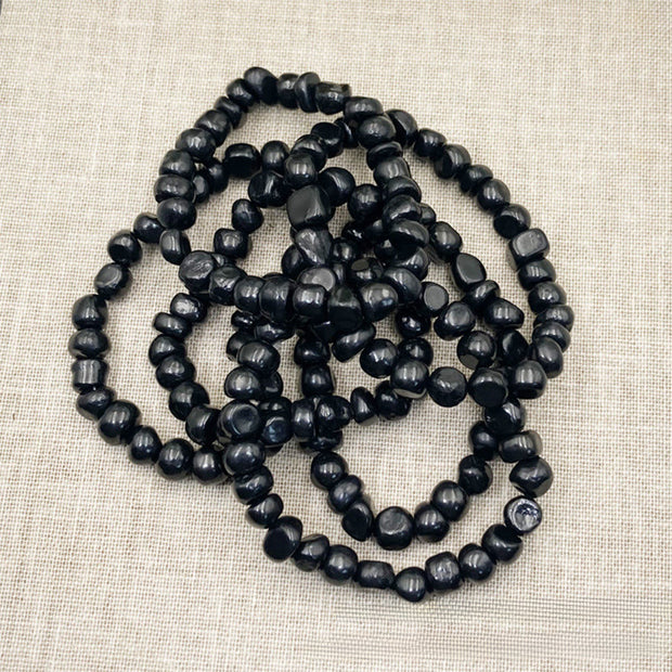 Buddha Stones 8mm Natural Authentic Shungite Stone Protection Beaded Bracelet - image 12