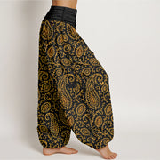 Buddha Stones Cotton Brightly Colored Paisley Style Pattern Women's Elastic Waist Harem Pants - image 10