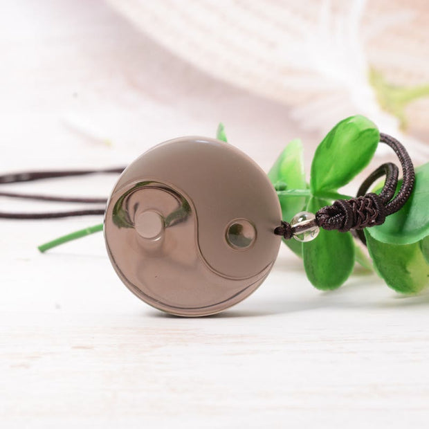 Buddha Stones Yin Yang Symbol Ice Obsidian Positive Necklace Pendant - image 3