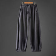 Buddha Stones Winter Men's Drawstring Plain Elastic Waistband Design Corduroy Pants With Pockets - DarkGray - US/UK/AU46，EU56 (5XL) - image 0