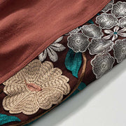 Buddha Stones Spring Men's Embroiderd Flower Pattern Patchwork Cotton Pants With Pockets - image 10