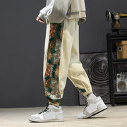 Buddha Stones Spring Men's Embroiderd Flower Pattern Patchwork Cotton Pants With Pockets - LemonChiffon - US/UK/AU46，EU56 (5XL) - image 20