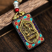 Buddha Stones Tibetan Ganesh Ganpati Elephant Ebony Wood Rope Peace Necklace Pendant - D Style - image 24