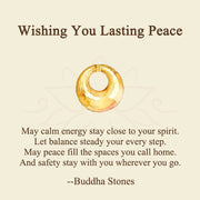 Buddha Stones "Wishing You Lasting Peace" 24k Gold Plated Copper Peace Buckle Necklace Includes Gift Message Card - image 2