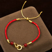 FREE Today: Strength and Protection Peace Buckles Copper Plated Gold Red String Bracelet - image 1