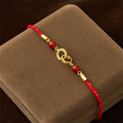 FREE Today: Strength and Protection Peace Buckles Copper Plated Gold Red String Bracelet - image 2