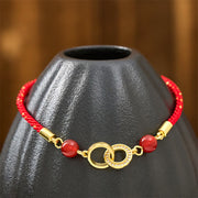 FREE Today: Strength and Protection Peace Buckles Copper Plated Gold Red String Bracelet - image 3