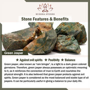 Buddha Stones Waterdrop Design Green Jasper Copper Plated Gold Balance Earrings - image 6