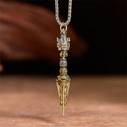 Buddha Stones Tibetan Vajra Vajrakila Copper Healing Spiritual Power Necklace Pendant - image 3